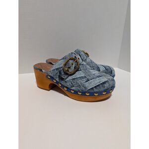 Kurt Geiger London Women's Mayfair Denim Platform Clogs Size EU 39 / US 8.5